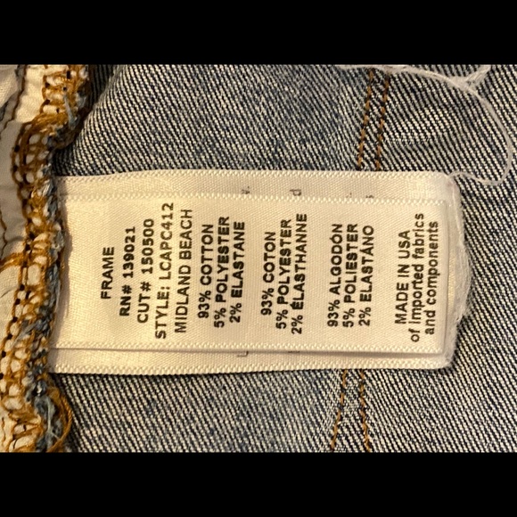 Frame High Waisted Wide Leg Cropped Jeans - Picture 3 of 3